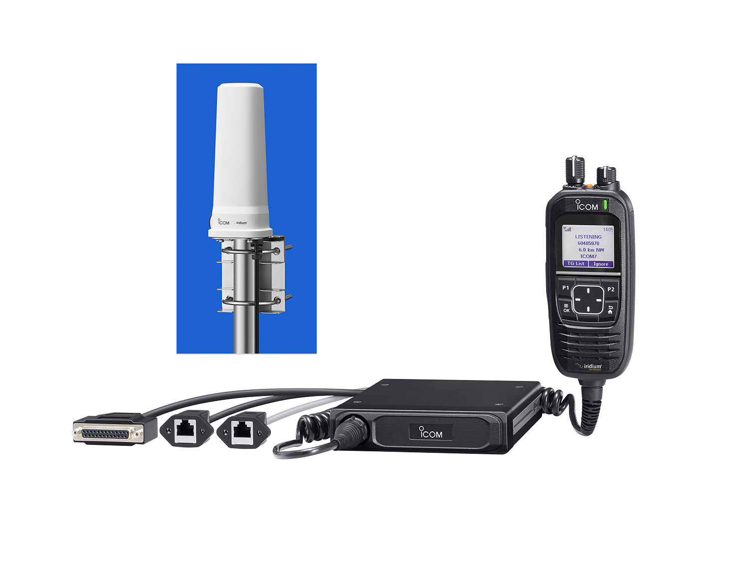 ICOM IC-SAT100M in building and in vehicle PTT terminal